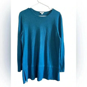 J Jill Merino Wool Blue Sweater Medium